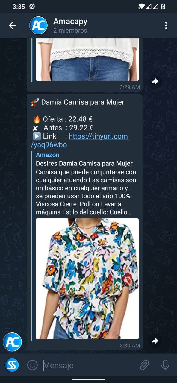 Modo 1 - Publicación en Telegram